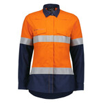 Womens Orange Flame Lightweight Ripstop Taped Shirt
