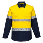 Mens Hobart Hi-Vis Lightweight Contrast Shirt Long Sleeve