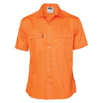 Cotton Drill Work Shirt - Short Sleeve