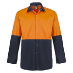 Mens Hi Vis Two Tone Long Sleeve Shirt