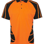 Mens Hi Vis Short Sleeve Spider Polo