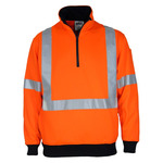 Hi-vis Half Zip X Back Fleecy Jumper