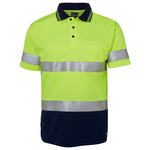 Mens Hi Vis Short Sleeve (D+N) Trad Polo