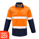 Mens FR Closed Front Hooped Taped Spliced Shirt